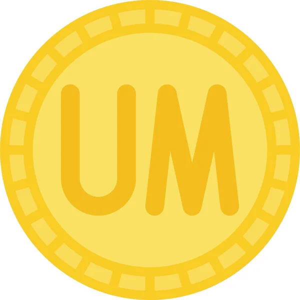 Мавританская Икона Вектора Монет Угия Валюта Мавритании — стоковый вектор