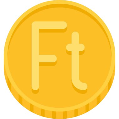 Macaristan forint sikke vektör simgesi, Macaristan para birimi