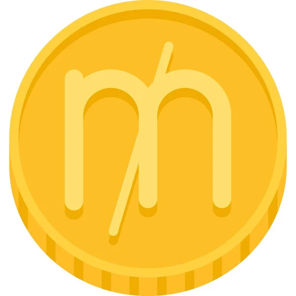 Mill Coin Icon Unit Currency Used Sometimes Accounting — Stockový vektor