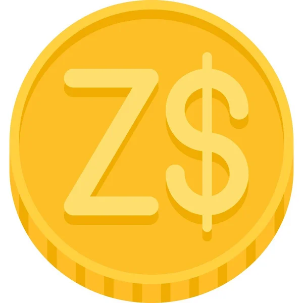 Zimbabwes Dollarmyntikon Zimbabwes Officiella Valutor 1980 April 2009 — Stock vektor