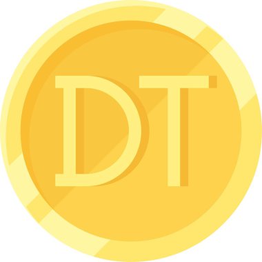 Tunus dinar sikke vektör simgesi, Tunus para birimi