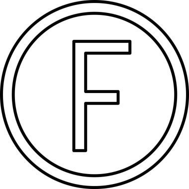 Fancs madeni para ikonu, franc herhangi birkaç birim para birimidir