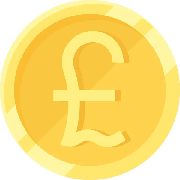 Symbol Für Pfund Münzen Für Das Pfund Sterling Und Für — Stockvektor