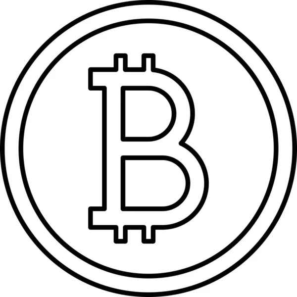 Bitcoin Criptomoneda Vector Ilustración Moneda Digital Descentralizada — Vector de stock