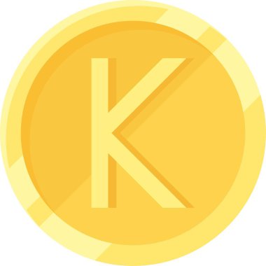 Kyat Kina veya Kwacha madeni para simgesi, birçok ülkenin para birimi