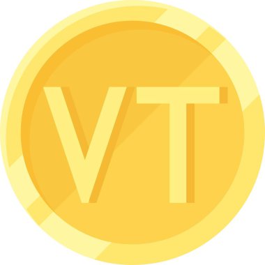 Vanuatu vatu sikke vektör simgesi, Vanuatu para birimi