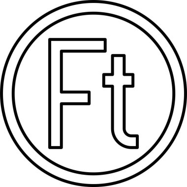 Macaristan forint sikke vektör simgesi, Macaristan para birimi