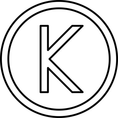 Kyat Kina veya Kwacha madeni para simgesi, birçok ülkenin para birimi