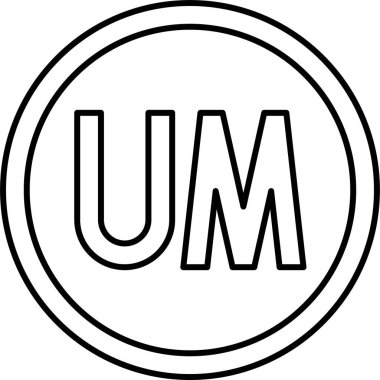 Moritanya ouguiya sikke vektör simgesi, Moritanya para birimi