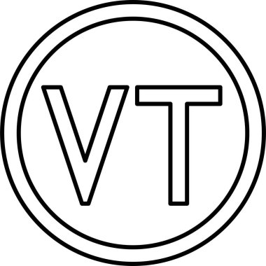 Vanuatu vatu sikke vektör simgesi, Vanuatu para birimi