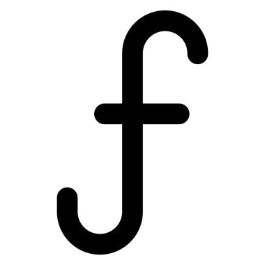 Aruban florin sembolü vektör simgesi, Aruba para birimi