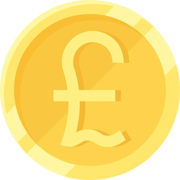 Pound Érme Ikon Font Sterling Pénznemek Úgynevezett Font — Stock Vector