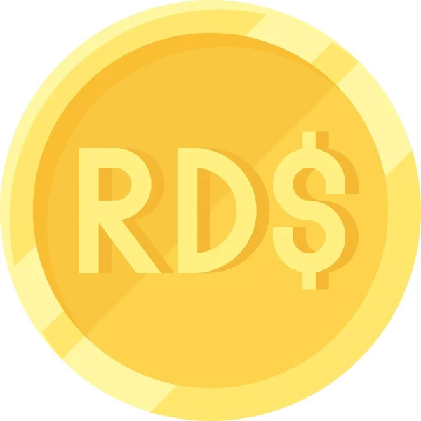 Dominikanische Peso Oder Peso Dominicano Münze Währung Der Dominikanischen Republik — Stockvektor