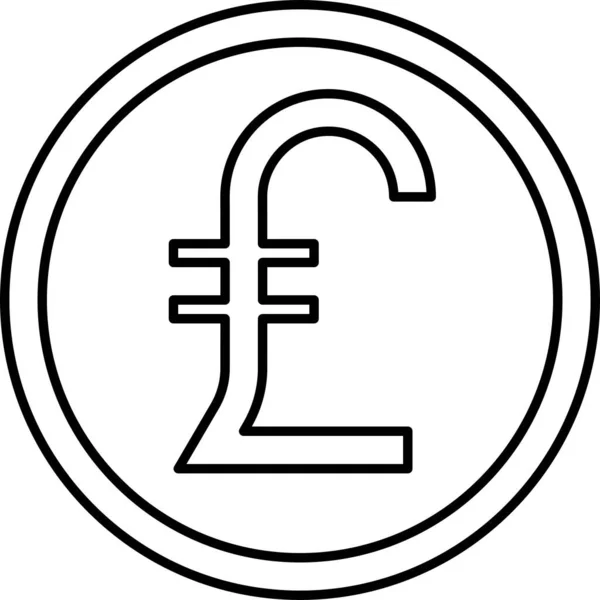 Icono Moneda Libra Para Libra Esterlina Para Las Monedas Llamadas — Vector de stock
