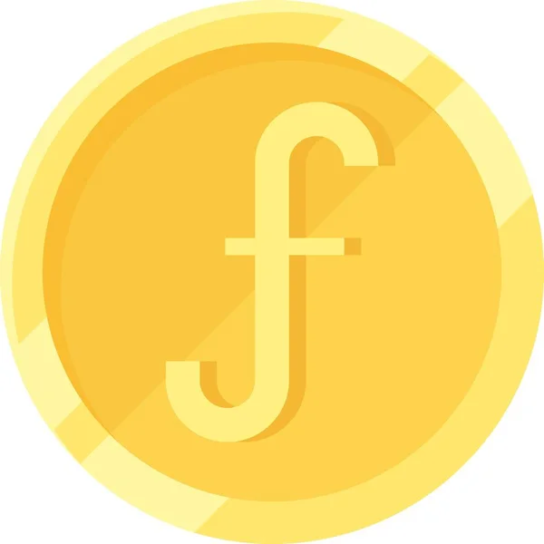 Aruban Florin Coin Vector Icon Currency Aruba — стоковий вектор