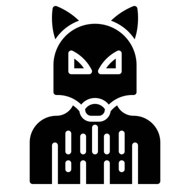 Kurt adam kostümü, Cadılar Bayramı kostüm partisi vektör çizimi