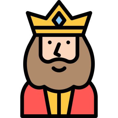 Kral kostümü, Cadılar Bayramı kostüm partisi vektör çizimi