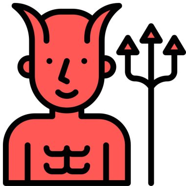 Şeytan kostümü, Cadılar Bayramı kostüm partisi vektör çizimi