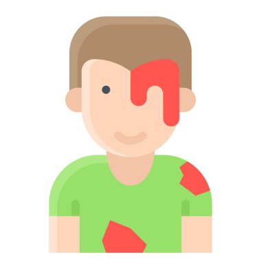 Zombi kostümü, Cadılar Bayramı kostüm partisi vektör çizimi