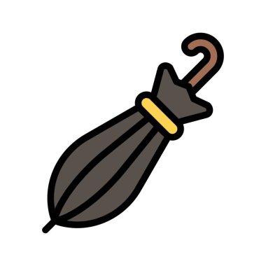 Kapalı şemsiye simgesi, Şükran Günü ile ilgili vektör illüstrasyonu