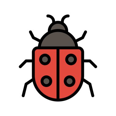 Uğur böceği simgesi, Şükran Günü ile ilgili vektör illüstrasyonu