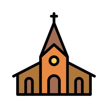 Kilise simgesi, Şükran Günü bağlantılı vektör illüstrasyonu