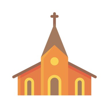 Kilise simgesi, Şükran Günü bağlantılı vektör illüstrasyonu