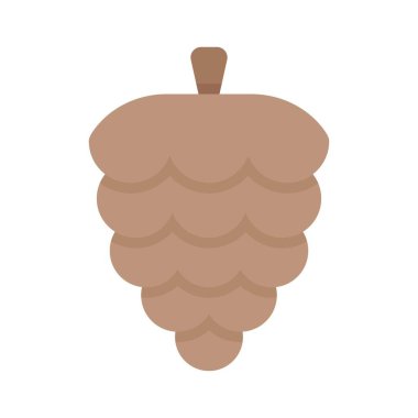 Çam kozalağı simgesi, Şükran Günü vektör illüstrasyonu