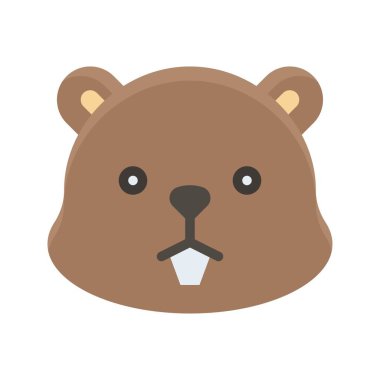 Kunduz kafası simgesi, Şükran Günü bağlantılı vektör illüstrasyonu