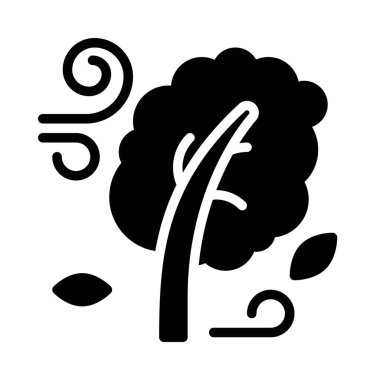 Sonbahar rüzgâr ikonu, Şükran Günü bağlantılı vektör illüstrasyonu