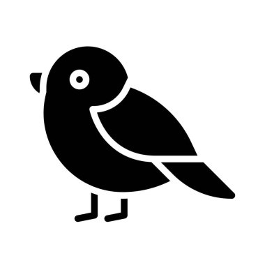 Kırmızı bülbül ikonu, Şükran Günü bağlantılı vektör illüstrasyonu