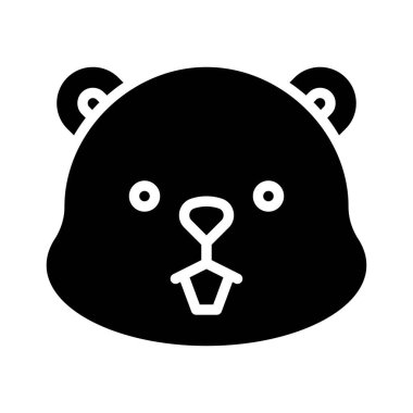 Kunduz kafası simgesi, Şükran Günü bağlantılı vektör illüstrasyonu