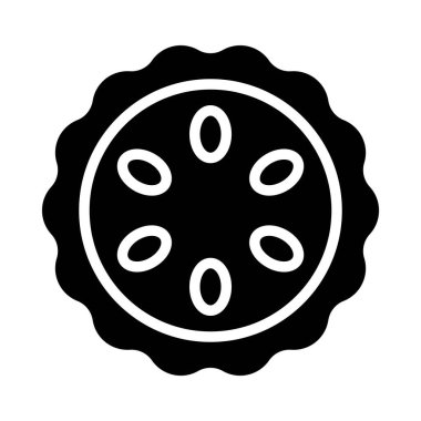 Fındıklı turta ikonu, Şükran Günü vektör illüstrasyonu