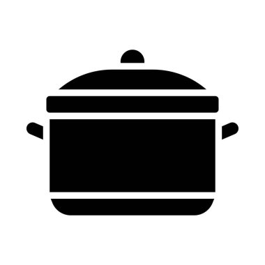 Pişirme tenceresi simgesi, Şükran Günü bağlantılı vektör illüstrasyonu