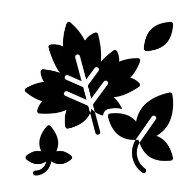 Sonbahar yaprakları simgesi, Şükran Günü vektör illüstrasyonu