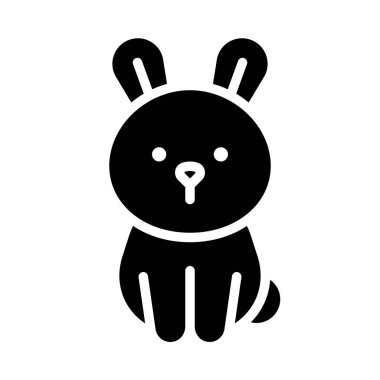 Tavşan simgesi, Şükran Günü bağlantılı vektör illüstrasyonu