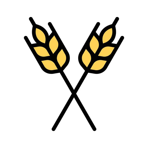 Піктограма Пшениці Пов Язана Днем Подяки Векторні Ілюстрації — стоковий вектор