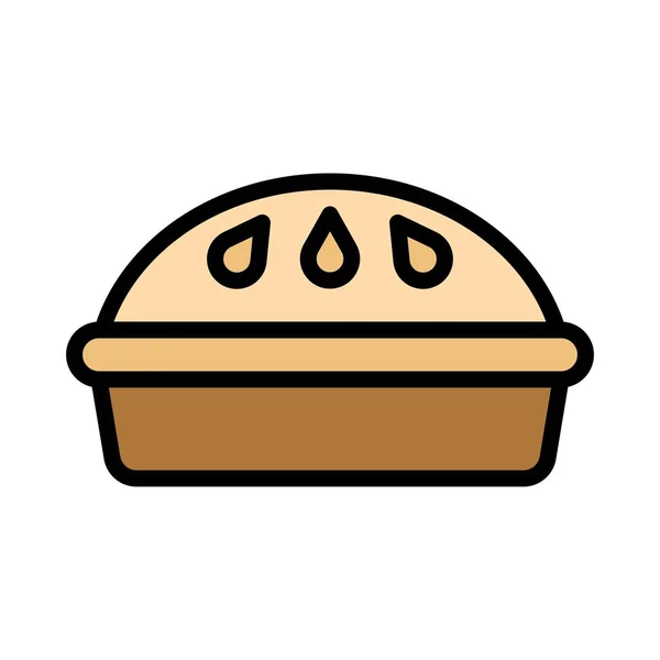 Pie Icon Thanksgiving Related Vector Illustration — Stock Vector