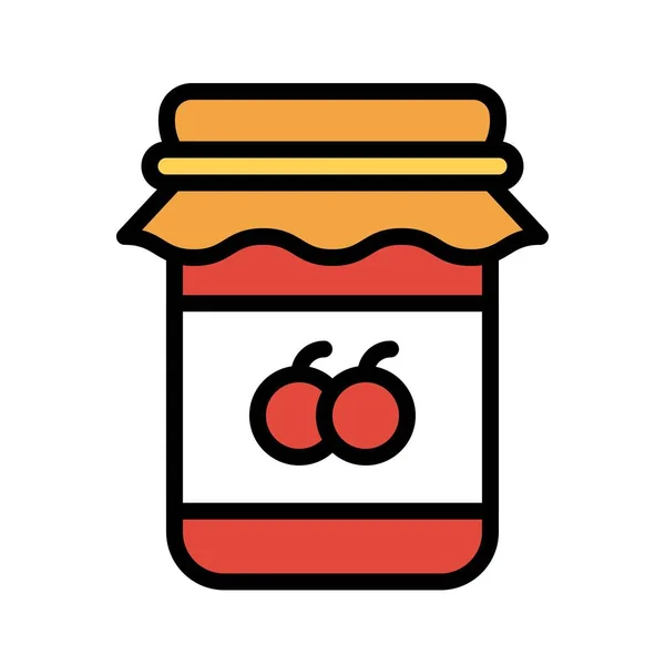 Marmelade Symbol Thanksgiving Bezogene Vektorillustration — Stockvektor