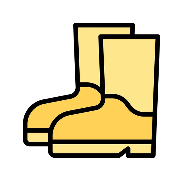 Boots Ikona Święto Dziękczynienia Związane Wektor Ilustracja — Wektor stockowy