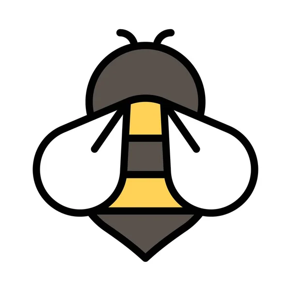 Pszczoła Ikona Święto Dziękczynienia Związane Wektor Ilustracja — Wektor stockowy