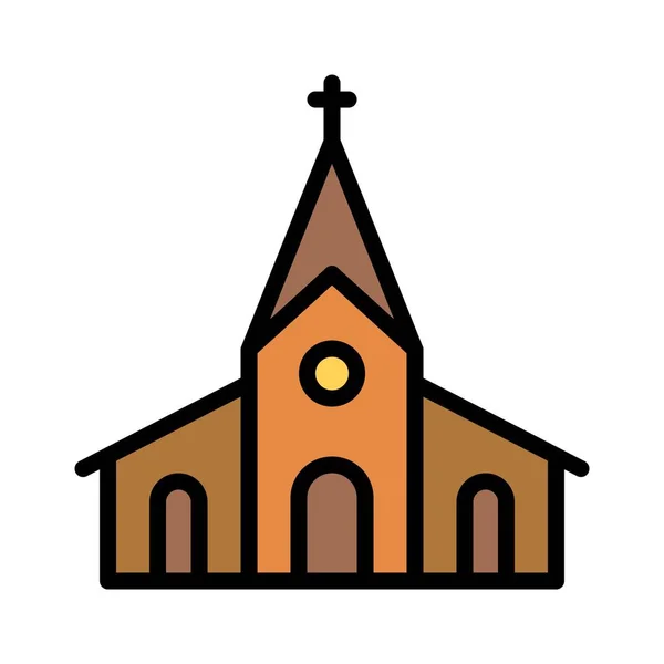 Church Icon Thanksgiving Related Vector Illustration — Stock Vector