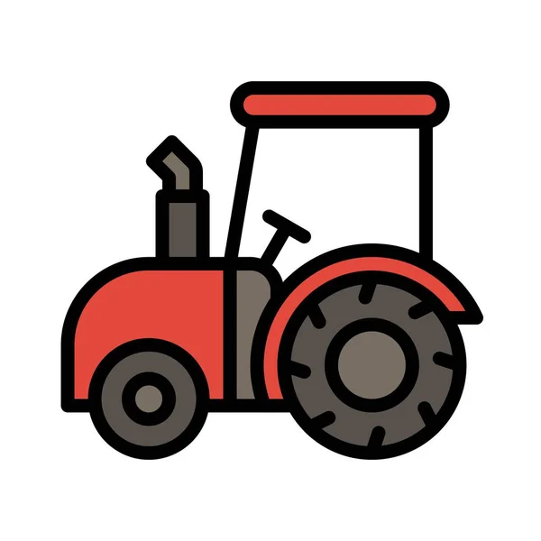 Tractor Icoon Thanksgiving Gerelateerde Vector Illustratie — Stockvector