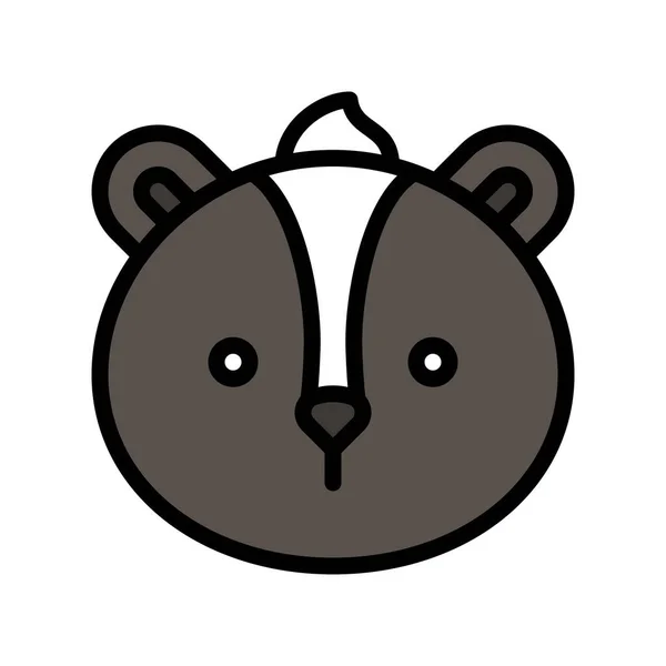 Skunk Κεφάλι Εικονίδιο Ευχαριστιών Που Σχετίζονται Διανυσματική Απεικόνιση — Διανυσματικό Αρχείο