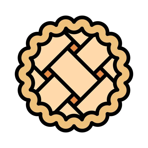 Apfelkuchen Symbol Vektorillustration Thanksgiving — Stockvektor