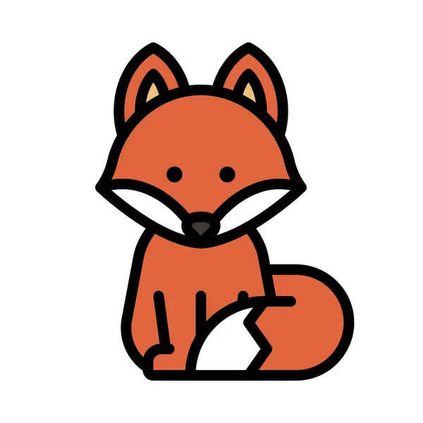 Icono Fox Ilustración Vectorial Relacionada Con Acción Gracias — Vector de stock