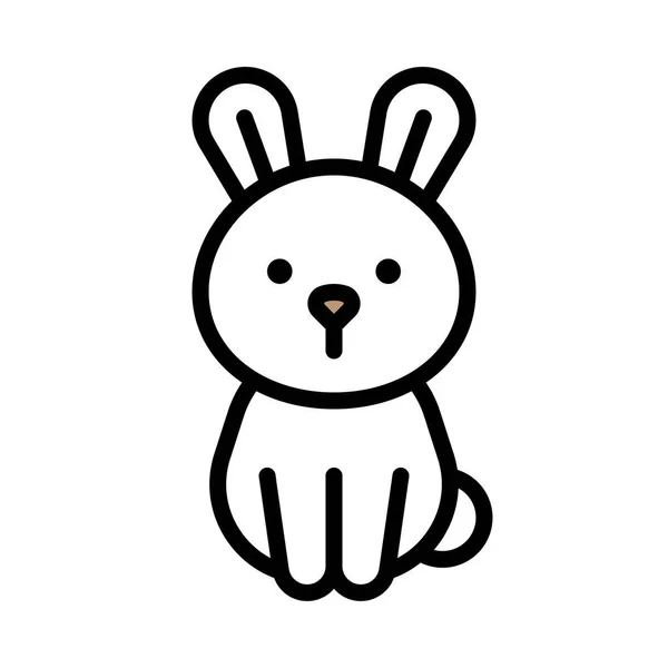Rabbit Icon Thanksgiving Related Vector Illustration — Stock Vector