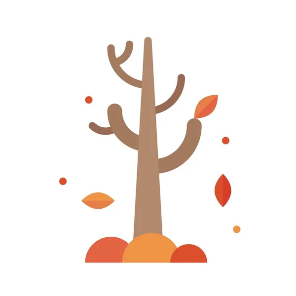 Höst Träd Ikon Thanksgiving Relaterade Vektor Illustration — Stock vektor