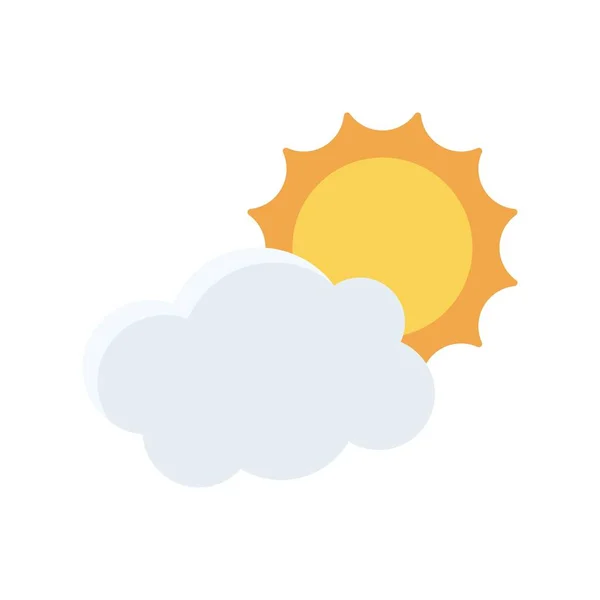 Sole Dietro Icona Della Nube Illustrazione Vettoriale Relativa Ringraziamento — Vettoriale Stock