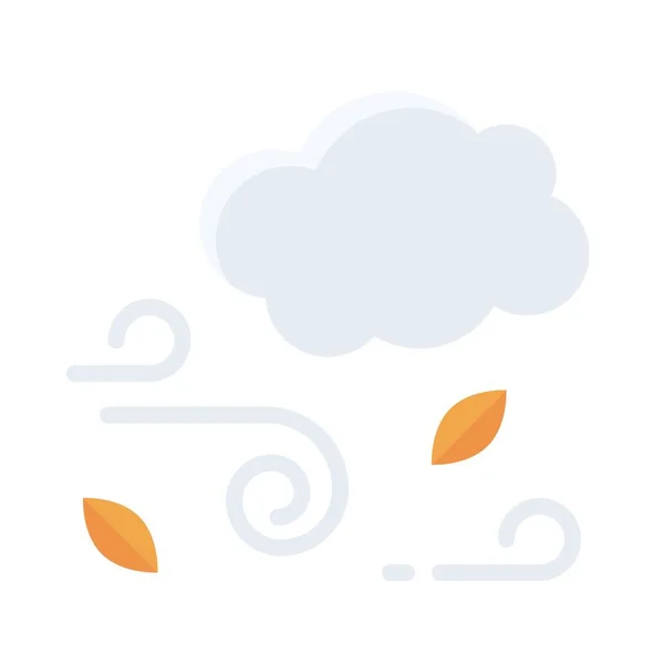 Wind Blowing Icon Thanksgiving Related Vector Illustration — Stock Vector